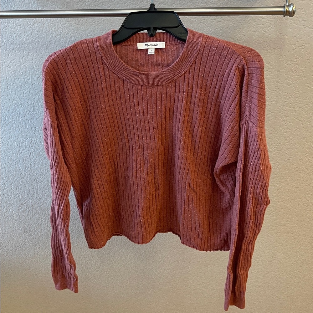 Madewell Women's Dusty Rose Ribbed Sweater